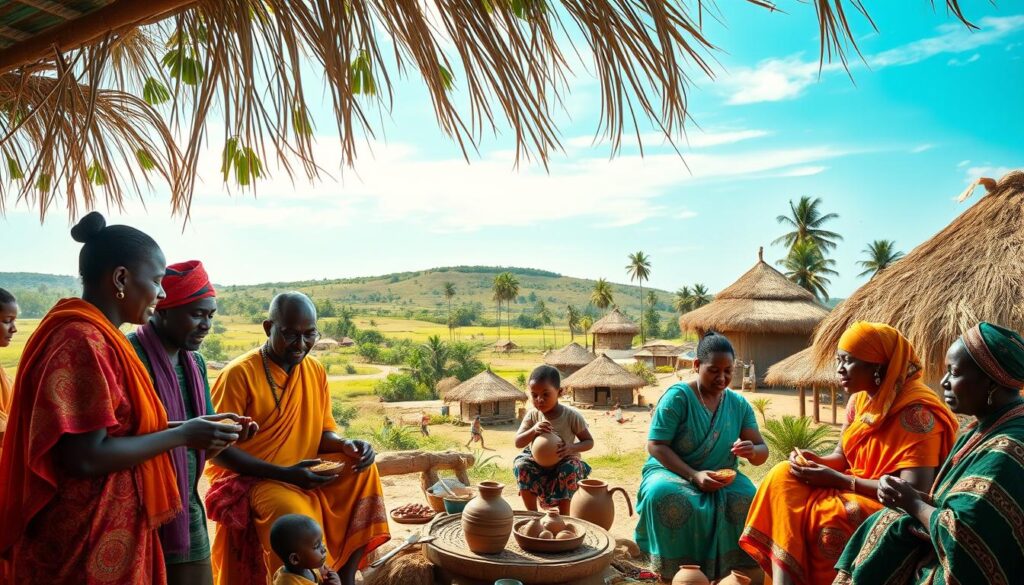 What daily practices and customs did ancient Alkebulan kingdoms follow before co