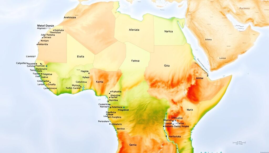 map of africa with names
